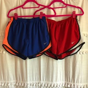 Two pairs of Nike Tempo Shorts